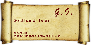 Gotthard Iván névjegykártya