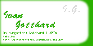 ivan gotthard business card